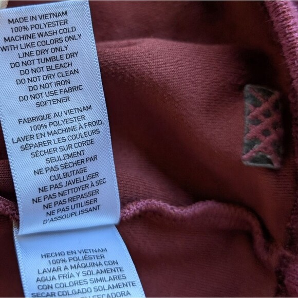 Rhone Mens Commuter 1/4 Zip Sweater Maroon Marle Size Medium - Picture 8 of 11